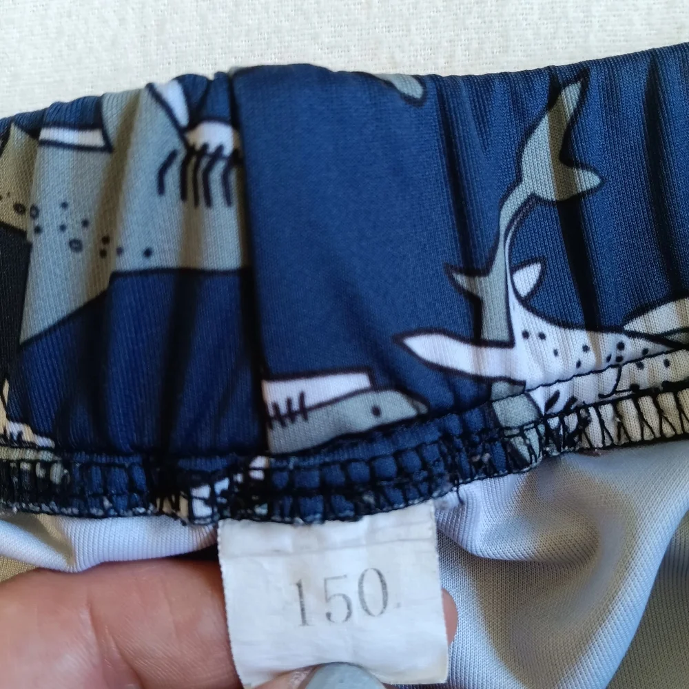 Shark Themed Sweats Sz 150 (10-12years Old) With Pockets